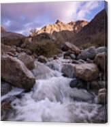 Palm Canyon Rushing Water And Peak Canvas Print