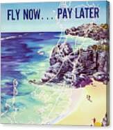 Pan Am Bermuda Travel Poster 1950 Canvas Print