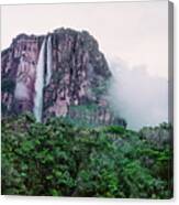 Panorama Angel Falls Canaima Np Venezuela Canvas Print
