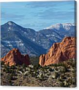 Panorama Of Garden Of The Gods Canvas Print