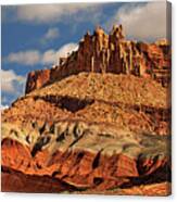 Panoramic The Castle Formation Capitol Reef National Park Canvas Print