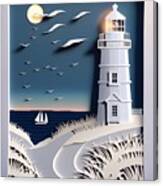 Paper Lighthouse Canvas Print