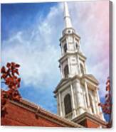 Park Street Church Steeple Boston Massachusetts Canvas Print