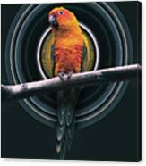 Parrot Pixel Stretch Canvas Print