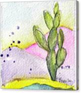 Pastel Cactus Canvas Print