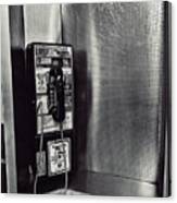 Payphone Black And White Canvas Print