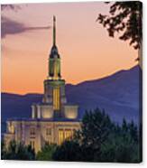 Payson Utah Temple At Sunset Canvas Print