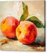 Peaches Artwork Canvas Print