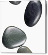 Pebble Stones Cut Out On White Canvas Print