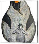 Penguin And Baby Canvas Print