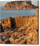 Penon De Ifach And Quarry On The Mediterranean Sea 2 Canvas Print