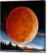 Penumbral Lunar Eclipse Canvas Print