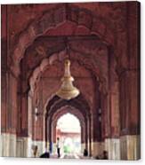 People Praying At Jama Masjid - Old Delhi, India Canvas Print