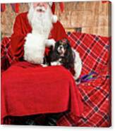Peppermint With Santa 1 Canvas Print