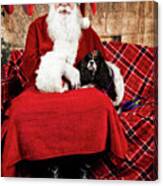 Peppermint With Santa 2 Canvas Print