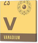 Periodic Element A - 23 Vanadium V Canvas Print