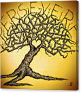 Persevere Love Tree Canvas Print