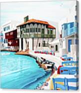 Petros In Mykonos - Prints Of Oil Painting Canvas Print