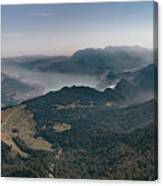 Phenomenal Views From Mount Schafberg To Lake Attersee Canvas Print