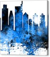 Philadelphia Pennsylvania Skyline Panoramic Blue Canvas Print