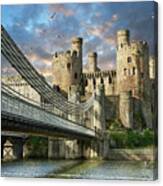 Photo Of The Picturesque Medieval Conwy Castle Wales Canvas Print