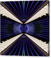Pianoscape #2 - Piano Keyboard Abstract Mirrored Perspective Canvas Print
