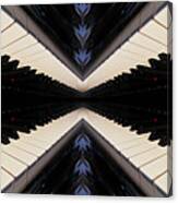 Pianoscape #3 - Piano Keyboard Abstract Mirrored Perspective Canvas Print