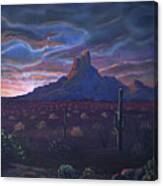 Picacho Peak Sunset, Arizona Canvas Print