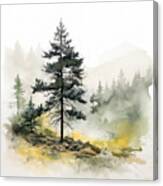 Pine Forest Art Canvas Print