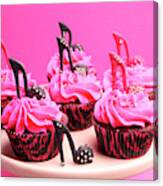 Pink And Purple Cupcakes Canvas Print