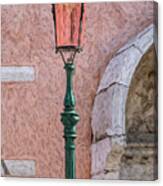 Pink Canal Light Of Venice Canvas Print