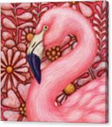 Pink Flamingo Tapestry Canvas Print