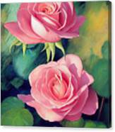 Pink Roses Design Series 1121-a Canvas Print