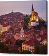 Piran At Dusk Canvas Print