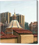 Plaza Roofs Canvas Print