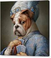 Pokerdog Bulldog Canvas Print