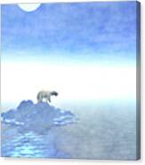 Polar Bear On Iceberg Canvas Print