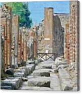 Pompeii Stepping Stones Canvas Print