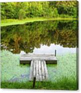 Pond Reflections On A Fall Day Landscape Canvas Print