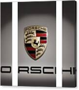 Porsche Car Emblem Triptych Canvas Print