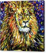 Portrait Of A Lion Canvas Print