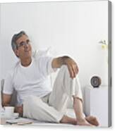 Portrait Of A Man Relaxing Canvas Print