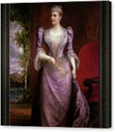 Portrait Of Caroline Scott Harrison By Daniel Huntington Classical Art Old Masters Reproduction Canvas Print