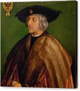 Portrait Of Maximilian I Is A Northern Renaissance Oil On Canvas Painting Created By Albrech Canvas Print