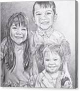 Portraits Of My Grandkids Canvas Print
