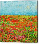 Prairie Of Wildflower Field - Modern Impressionist Artwork Canvas Print