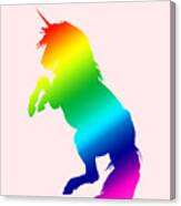 Prancing Rainbow Unicorn Canvas Print