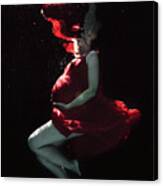 Pregnant In Red Canvas Print