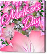 Pretty Pink Mother's Day Cards Canvas Print