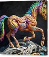 Psychedelic Driftwood Horse Canvas Print
